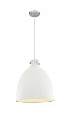 Innovations Lighting 410-1PL-SN-M412-18W - Newton Bell - 1 Light - 18 inch - Satin Nickel - Cord hung - Pendant