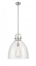 Innovations Lighting 410-1SL-SN-G412-16CL - Newton Bell - 1 Light - 16 inch - Satin Nickel - Pendant