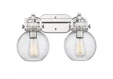  410-2W-PN-G410-7SDY - Newton Sphere - 2 Light - 17 inch - Polished Nickel - Bath Vanity Light