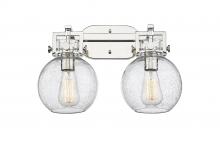  411-2W-PN-G410-7SDY - Newton Sphere - 2 Light - 17 inch - Polished Nickel - Bath Vanity Light