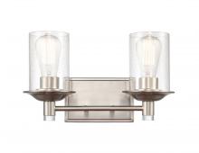 Innovations Lighting 417-2W-SN-G4174-LED - Manhattan - 2 Light - 15 inch - Satin Nickel - Bath Vanity Light