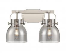 Innovations Lighting 423-2W-SN-G412-6SM - Pilaster II Bell - 2 Light - 17 inch - Satin Nickel - Bath Vanity Light