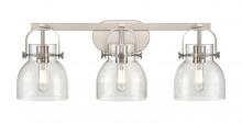 Innovations Lighting 423-3W-SN-G412-6SDY - Pilaster II Bell - 3 Light - 27 inch - Satin Nickel - Bath Vanity Light