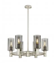 Innovations Lighting 434-6CR-SN-G434-7SM - Crown Point - 6 Light - 24 inch - Satin Nickel - Chandelier