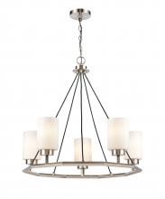 Innovations Lighting 441-5CH-BSN-W-LED - Mila - 5 Light - 29 inch - Black Satin Nickel - Chain Hung - Chandelier