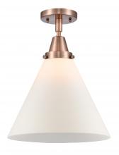 Innovations Lighting 447-1C-AC-G41-L-LED - Cone - 1 Light - 12 inch - Antique Copper - Flush Mount