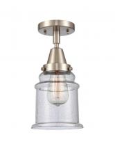 Innovations Lighting 447-1C-SN-G184-LED - Canton - 1 Light - 6 inch - Brushed Satin Nickel - Flush Mount