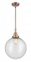 Innovations Lighting 447-1S-AC-G204-12-LED - Beacon - 1 Light - 12 inch - Antique Copper - Mini Pendant