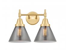 Innovations Lighting 447-2W-SG-G43-LED - Cone - 2 Light - 17 inch - Satin Gold - Bath Vanity Light