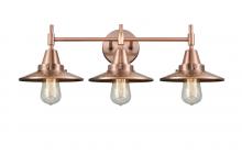 Innovations Lighting 447-3W-AC-M3-AC-LED - Railroad - 3 Light - 26 inch - Antique Copper - Bath Vanity Light