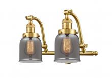 Innovations Lighting 515-2W-SG-G53 - Bell - 2 Light - 18 inch - Satin Gold - Bath Vanity Light