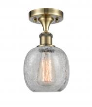 Innovations Lighting 516-1C-AB-G105-LED - Belfast - 1 Light - 6 inch - Antique Brass - Semi-Flush Mount