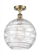 Innovations Lighting 516-1C-AB-G1213-12-LED - Athens Deco Swirl - 1 Light - 12 inch - Antique Brass - Semi-Flush Mount