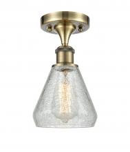 Innovations Lighting 516-1C-AB-G275-LED - Conesus - 1 Light - 6 inch - Antique Brass - Semi-Flush Mount