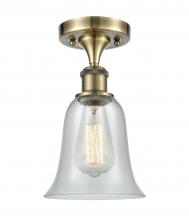 Innovations Lighting 516-1C-AB-G2812-LED - Hanover - 1 Light - 6 inch - Antique Brass - Semi-Flush Mount