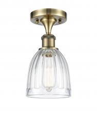 Innovations Lighting 516-1C-AB-G442-LED - Brookfield - 1 Light - 6 inch - Antique Brass - Semi-Flush Mount