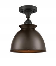 Innovations Lighting 516-1C-OB-M14-OB-LED - Adirondack - 1 Light - 8 inch - Oil Rubbed Bronze - Semi-Flush Mount