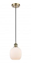 Innovations Lighting 516-1P-AB-G101-LED - Belfast - 1 Light - 6 inch - Antique Brass - Cord hung - Mini Pendant