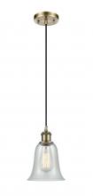 Innovations Lighting 516-1P-AB-G2812-LED - Hanover - 1 Light - 6 inch - Antique Brass - Cord hung - Mini Pendant