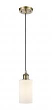 Innovations Lighting 516-1P-AB-G801-LED - Clymer - 1 Light - 4 inch - Antique Brass - Cord hung - Mini Pendant