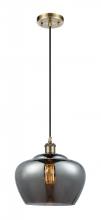 Innovations Lighting 516-1P-AB-G93-L - Fenton - 1 Light - 11 inch - Antique Brass - Cord hung - Mini Pendant