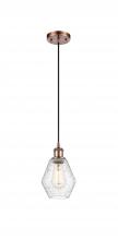 Innovations Lighting 516-1P-AC-G654-6-LED - Cindyrella - 1 Light - 6 inch - Antique Copper - Cord hung - Mini Pendant