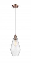 Innovations Lighting 516-1P-AC-G654-7-LED - Cindyrella - 1 Light - 7 inch - Antique Copper - Cord hung - Mini Pendant