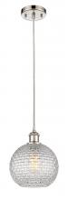 Innovations Lighting 516-1P-PN-G122C-8CL - Athens - 1 Light - 8 inch - Polished Nickel - Cord hung - Mini Pendant