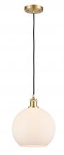 Innovations Lighting 516-1P-SG-G121-10-LED - Athens - 1 Light - 10 inch - Satin Gold - Cord hung - Mini Pendant