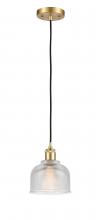 Innovations Lighting 516-1P-SG-G412-LED - Dayton - 1 Light - 6 inch - Satin Gold - Cord hung - Mini Pendant