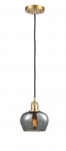 Innovations Lighting 516-1P-SG-G93-LED - Fenton - 1 Light - 7 inch - Satin Gold - Cord hung - Mini Pendant