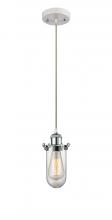 Innovations Lighting 516-1P-WPC-CE231-CL-LED - Kingsbury - 1 Light - 4 inch - White Polished Chrome - Cord hung - Mini Pendant