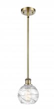 Innovations Lighting 516-1S-AB-G1213-6-LED - Athens Deco Swirl - 1 Light - 6 inch - Antique Brass - Mini Pendant