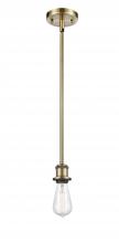 Innovations Lighting 516-1S-AB-LED - Bare Bulb - 1 Light - 5 inch - Antique Brass - Mini Pendant