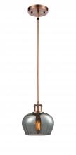 Innovations Lighting 516-1S-AC-G93-LED - Fenton - 1 Light - 7 inch - Antique Copper - Mini Pendant