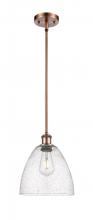 Innovations Lighting 516-1S-AC-GBD-94-LED - Bristol - 1 Light - 9 inch - Antique Copper - Mini Pendant