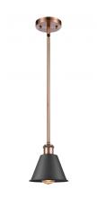 Innovations Lighting 516-1S-AC-M8-BK-LED - Smithfield - 1 Light - 7 inch - Antique Copper - Mini Pendant