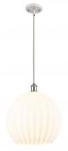 Innovations Lighting 516-1S-WPC-G1217-14WV - White Venetian - 1 Light - 14 inch - White Polished Chrome - Pendant