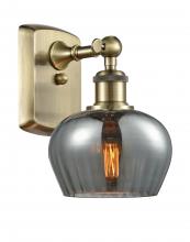 Innovations Lighting 516-1W-AB-G93-LED - Fenton - 1 Light - 7 inch - Antique Brass - Sconce