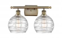 Innovations Lighting 516-2W-AB-G1213-8-LED - Athens Deco Swirl - 2 Light - 18 inch - Antique Brass - Bath Vanity Light