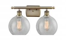 Innovations Lighting 516-2W-AB-G125-LED - Athens - 2 Light - 18 inch - Antique Brass - Bath Vanity Light