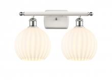 Innovations Lighting 516-2W-WPC-G1217-8WV - White Venetian - 2 Light - 18 inch - White Polished Chrome - Bath Vanity Light