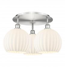 Innovations Lighting 516-3C-SN-G1217-10WV - White Venetian - 3 Light - 22 inch - Satin Nickel - Flush Mount