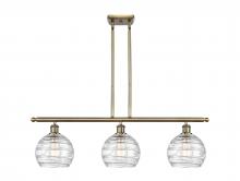 Innovations Lighting 516-3I-AB-G1213-8-LED - Athens Deco Swirl - 3 Light - 36 inch - Antique Brass - Cord hung - Island Light