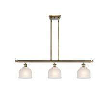 Innovations Lighting 516-3I-AB-G411-LED - Dayton - 3 Light - 36 inch - Antique Brass - Cord hung - Island Light