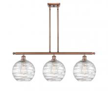 Innovations Lighting 516-3I-AC-G1213-10-LED - Athens Deco Swirl - 3 Light - 37 inch - Antique Copper - Cord hung - Island Light