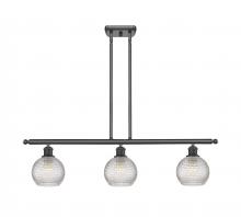 Innovations Lighting 516-3I-OB-G122C-6CL - Athens - 3 Light - 36 inch - Oil Rubbed Bronze - Cord hung - Island Light