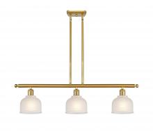 Innovations Lighting 516-3I-SG-G411-LED - Dayton - 3 Light - 36 inch - Satin Gold - Cord hung - Island Light