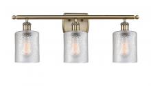 Innovations Lighting 516-3W-AB-G112-LED - Cobbleskill - 3 Light - 25 inch - Antique Brass - Bath Vanity Light