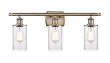 Innovations Lighting 516-3W-AB-G802-LED - Clymer - 3 Light - 24 inch - Antique Brass - Bath Vanity Light